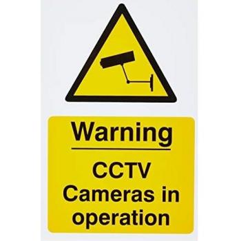 Warning CCTV Cameras In Operation Sign - Semi-Rigid PVC, Self-Adhesive, 200 x 300mm