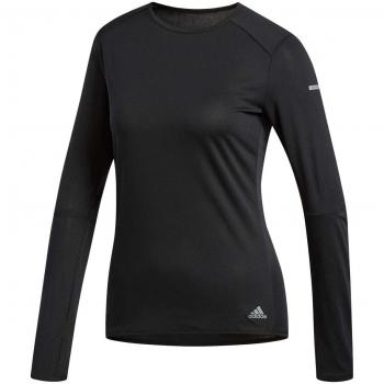 adidas Run LS W Long Sleeved t-Shirt, Mujer, Black, M