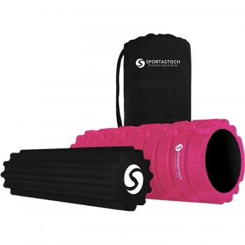 Foam Roller para automasaje “Rock 'n' Roll” de Sportastisch :+ bolsa : 3 zonas diferentes :: rodillo de espuma para fascia :: 2 en 1 design :: 3 años de garantía