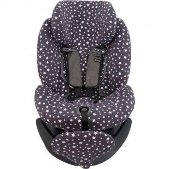 Funda de Algodón Elástico Jyoko para Silla de Coche Besafe Izi Plus - Compatible, Diseño Winter Sky