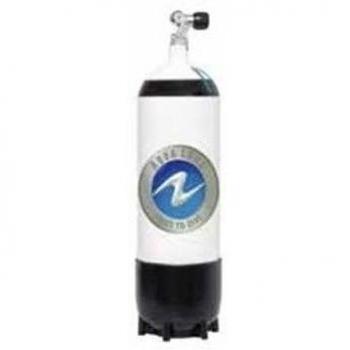 Aqualung 12 L Acero Botella Corto - 1 salida Z de válvula Mono 230 BAR - 13140