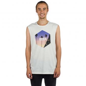 Nike M HRLY PRM Hex MSCL Tank - Camiseta de Tirantes, Hombre, Blanco