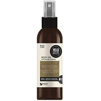 Hello Nature Coconut Oil Body Mist | Loción Corporal de Aceite de Coco 130 ml | Aceite Corporal Hidratante Piel Seca y Deshidratada | Con Aceite de Almendras Dulce | Aporta Luminosidad
