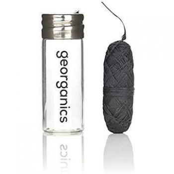Georganics - Natural Dental Floss - Biodegradable Eco Dental Floss - Corn PLA Floss, Charcoal Powder, Vegetable Wax, Mentha Piperita Oil - Vegan, SLS, Cruelty and Gluten Free - Activated Charcoal
