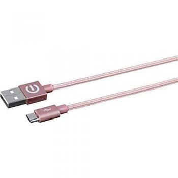 eSTUFF ES80112 - Cable Micro USB de 1 m, Color Rosa