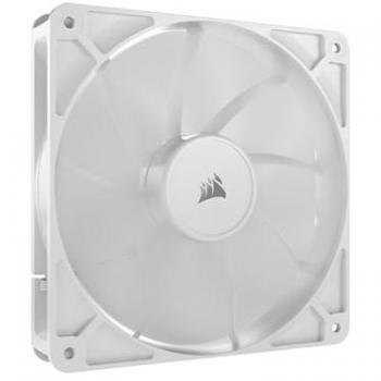 Corsair RS140 Ventilador Suplementario PWM 140mm Blanco - Ventilador de CPU con conexión en cadena, bajo nivel de ruido, rodamiento de cúpula magnética