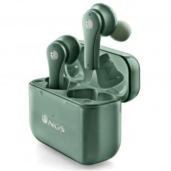 NGS Artica Bloom Green Auriculares Inalámbricos Bluetooth con Estuche de Carga, Autonomía 6 horas, Color Verde