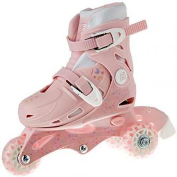 Fun Bee - Patines de ruedas evolutivas 2 en 1, Ajustable 27-30, unisex niños, Multicolore