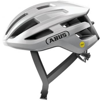 Abus PowerDome MIPS Road Bike Helmet - Gleam Silver, Size L (57-61 cm)