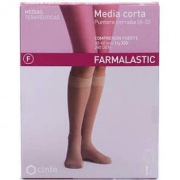 Farmalastic Media Corta Compresión Fuerte Puntera Cerrada T Reina Plus