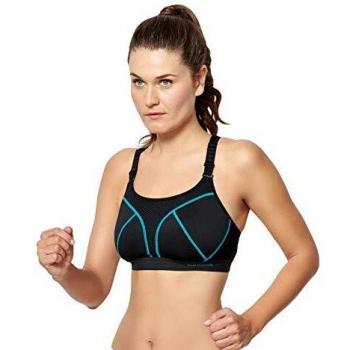 Sans Complexe 79S9804-GUS Women's Sport Passion Black Non-Wired Sports Bra 80C