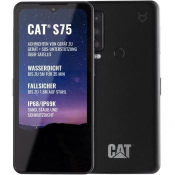 CAT S75 Smartphone 6GB RAM 128GB Storage Black Dual SIM 5G Satellite Connectivity Rugged Android 12 FHD+ 6.6-inch Display 50MP Main Camera 8MP Front Camera 5000mAh Battery