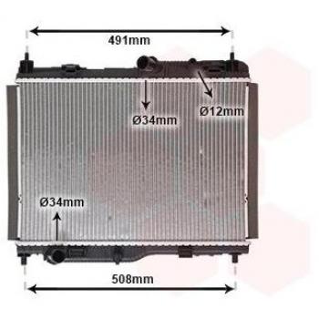Radiador de refrigeración del motor VAN WEZEL 18012722