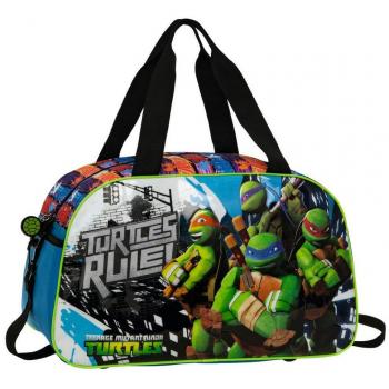 Tortugas Ninja Turtles Building Bolsa de Viaje, 27.72 Litros, Color Azul
