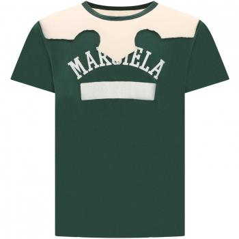 Maison Margiela Men's Décortiqué T-Shirt in Green | Size Large