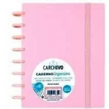 CUADERNO CON HOJAS EXTRAIBLES TAMAÑO A5 COLOR ROSA