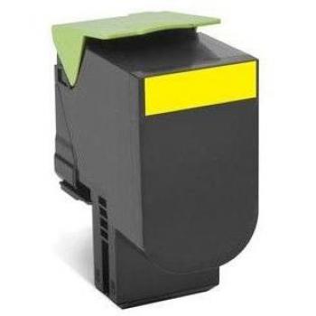 Tóner Lexmark 802XY Amarillo Original, Rendimiento de 4.000 Páginas para Impresora CX510