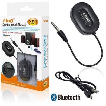 Receptor Musical Bluetooth X81 para Coche con Altavoz Aux Jack Manos Libres Inalámbrico 3,5mm