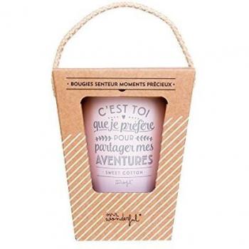 Mrwonderful wom03044c est toi que je prefere para compartir mis aventuras vela rosa 20x 25x 25cm