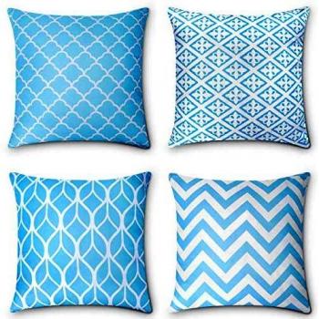 AYUNK Juego de 4 Fundas de cojín cuadradas de Doble Cara, Elegante Funda de Almohada con patrón geométrico de 45x45 cm para Sala de Estar, Dormitorio, sofá