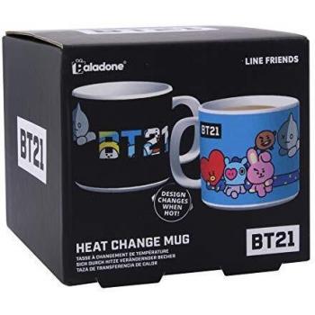 Paladone 5055964736484 BT21 Mug | Heat Colour Coffee & Tea Cup | Design Changes When Hot | Gift for All Ages, Ceramic
