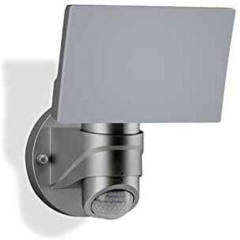 Aplique LED de exterior Telefunken Cristo con sensor, plata, 16W, 1600 lm, IP44