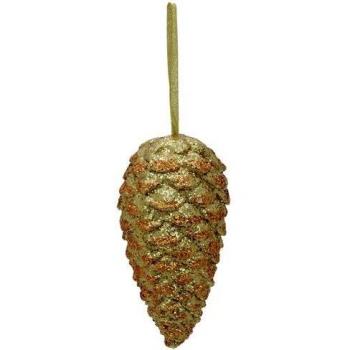 Europalms 23 cm 1 Pieza Percha piñotas de Purpurina, Dorado