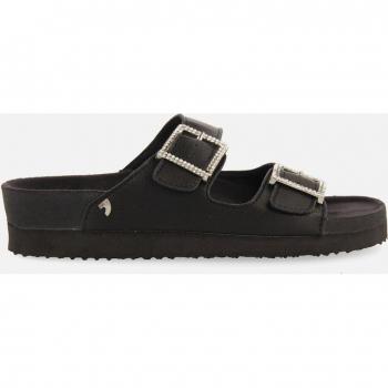 Sandalias abiertas de mujer estilo bio con pedrería y hebillas ajustables