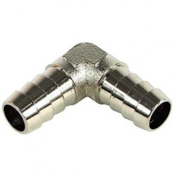 10mm (3/8) Nickel Plated Brass 90° Tubing Connector