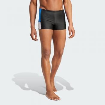 Bañador Bóxer Colorblock adidas para hombre, negro puro/azul brillante/blanco, talla S-M