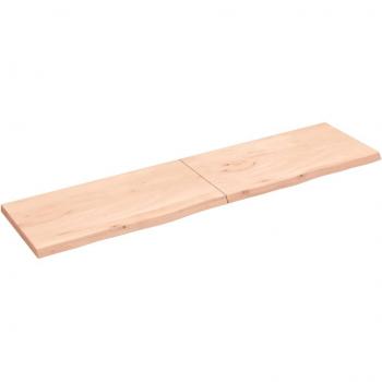 Estante de pared madera maciza roble sin tratar 200x50x4 cm