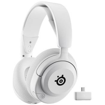Auriculares Gaming SteelSeries Arctis Nova 5P Wireless - Color Blanco, Controladores magnéticos de neodimio, Más de 100 preajustes de audio, Batería de 60 horas, Conexión 2