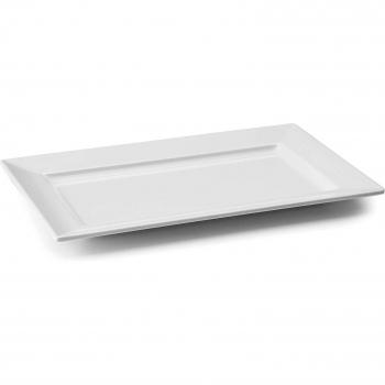 Lacor Classic 63534 - Bandeja rectangular de melanina, 35 x 21 x 3 cm, blanco