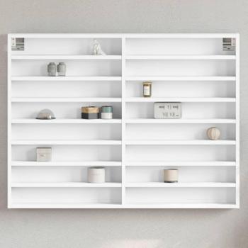 Gabinete escaparate blanco 100x8,5x75 cm madera multicapa