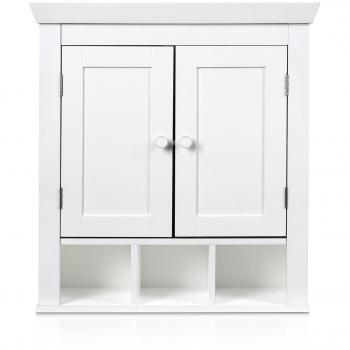 HOMFA Casa de Campo Armarios Baño Muebles de Pared Blanco MDF 57*21.5*61cm