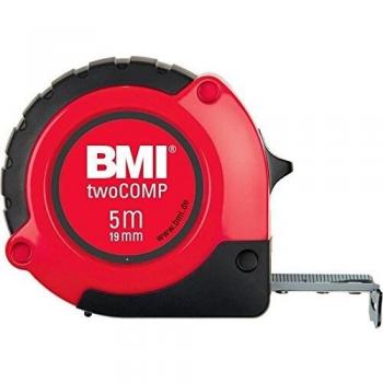Cinta métrica de bolsillo twoCOMP M 5m x 19mm con imán y clip - BMI