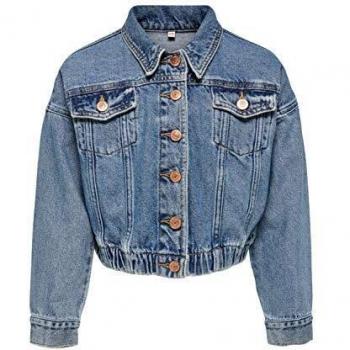 Only - Chaqueta vaquera para niña, color azul denim 164 cm