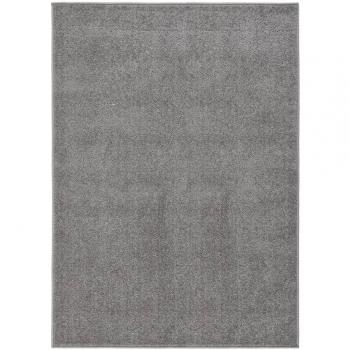 Alfombra de pelo corto 120x170 cm color antracita, gris y gris claro para sala de estar, dormitorio y salón