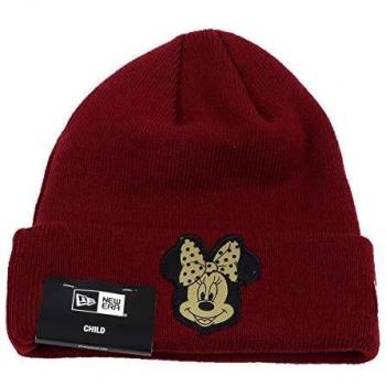 A NEW ERA Era Minnie Mouse Character Knit Maroon Gold Toddler Beanie Beany Wool Hat Kleinkind