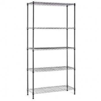KG KitHome - H50K5B9035CRO, Estantería 5 Baldas, 180x90x35cm, Cromado