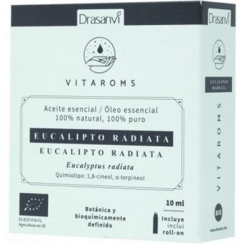 Aceite Esencial de Eucalipto Radiata Orgánico/Biológico 10ml con Certificación Ecocert y Roll-On incluido