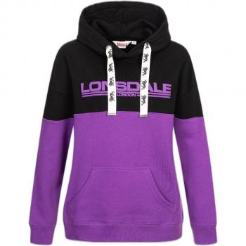 Lonsdale Wardie Women's Oversized Hoodie in Black, Purple, and White