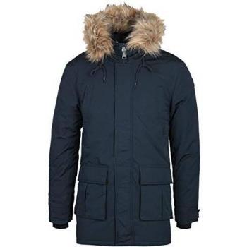 Schott Chaqueta Acolchada de Piel sintética con Capucha Azul Marino