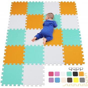 qqpp Alfombra Puzzle para Niños Bebe Infantil - Suelo de Goma EVA Suave. 18 Piezas