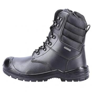 Amblers Safety 240 Waterproof Black Leather Work Boots for Men - Size UK 10