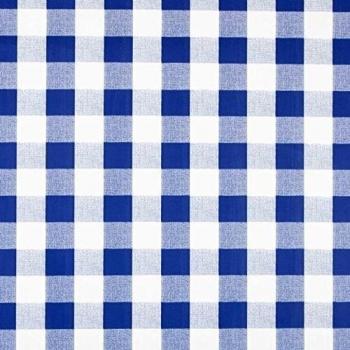Telas Jolee azul y blanco Gingham vinilo PVC mantel rectangular, tela vinilo, azul, 140cm x 400cm