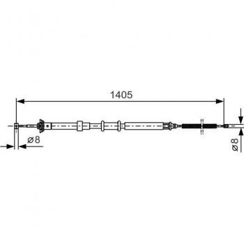 Cable de freno de mano BOSCH 1 987 477 927