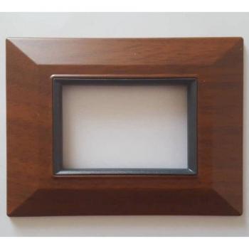 Placa Compatibles Axolute Bticino Color Madera Clara - 7 Foros