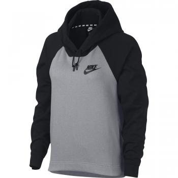 Nike W NSW OPTC Hoodie Sudadera, Mujer, Gris