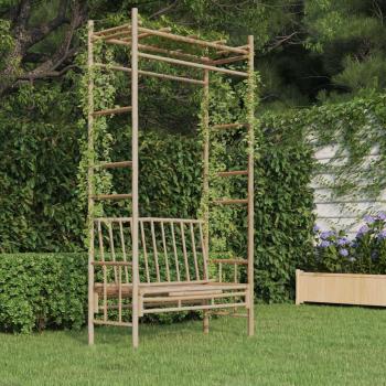 vidaXL Garden Bench with Pergola 116 cm Bamboo